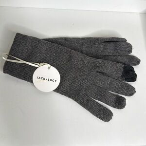 Jack + Lucy Touchscreen Compatible Gloves in Gray One Size NWT